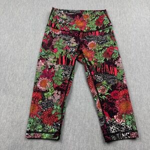 Lululemon Leggings Womens 6 Red Zen Garden Wunder‎ Under High Rise 1/2 Tight 17"